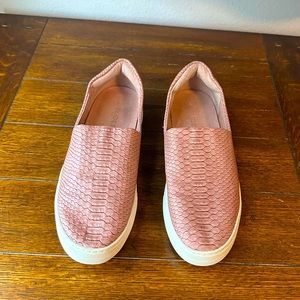 J/Slides Pink Snakeskin Sneakers